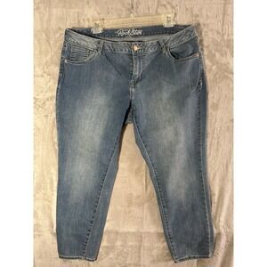 Old Navy Jeans Womens 18P Blue Denim Pants High Rise Rock Star Stretch Petite